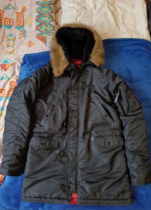 Куртка аляска slim fit n-3b черная