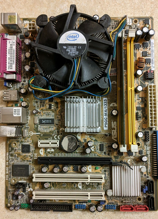 Комплект 775: Asus P5GC-MX/1333, Intel E2140 c кулером, 1Gb RAM.