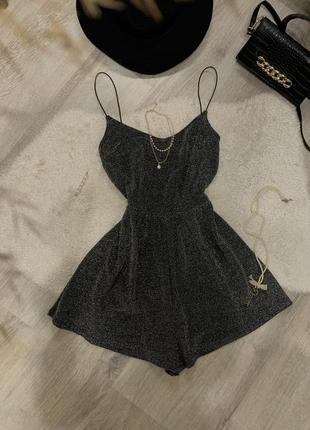 Ромпер плаття шорти комбінезон з шортами чорний h&m divided