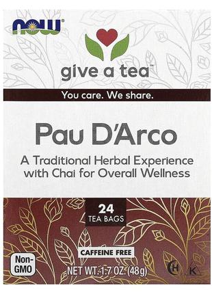 Чай из коры муравьиного дерева Пау Д'Арко Now Foods Pau D'Arco...