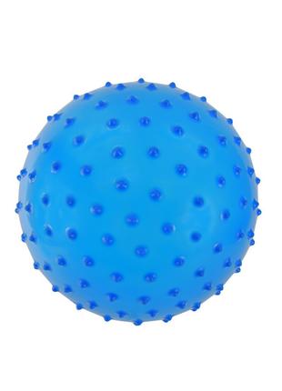 Детский Мячик с шипами MB0109 резиновый 10 см, 28 грамм (Синий)