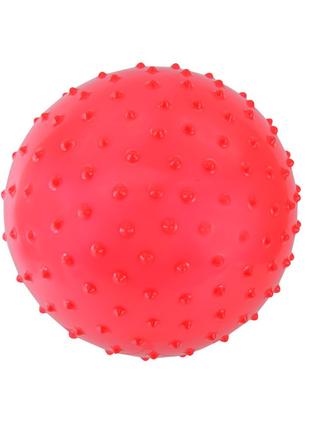 Детский Мячик с шипами MB0109 резиновый 10 см, 28 грамм (Красный)