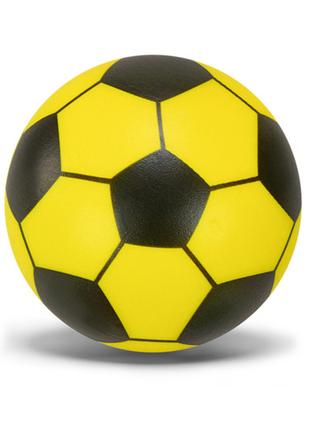 Мяч детский фомовый "Футбольный" SPB24636, 10 см (Желтый)