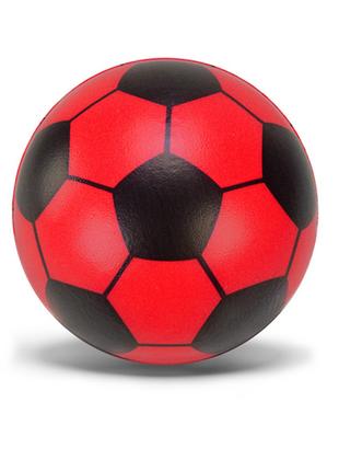 Мяч детский фомовый "Футбольный" SPB24636, 10 см (Красный)
