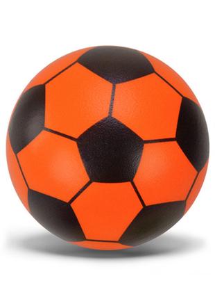 Мяч детский фомовый "Футбольный" SPB24636, 10 см (Оранжевый)