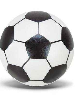 Мяч детский фомовый "Футбольный" SPB24636, 10 см (Белый)