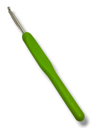 Крючок для вязания 3,5мм с зеленой ручкой