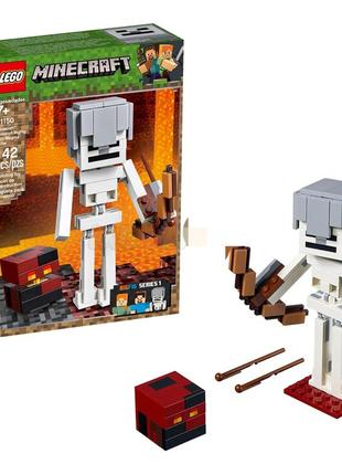 Конструктор lego minecraft скелет и лавовый куб (21150)