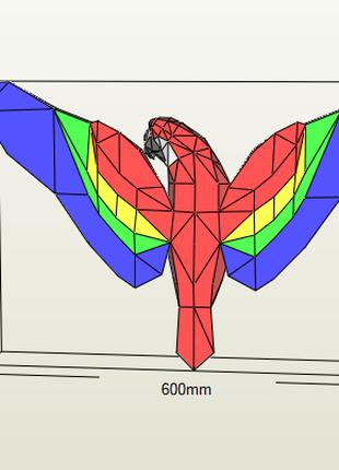 PaperKhan конструктор из картона 3D попугай птица птичка Папер...