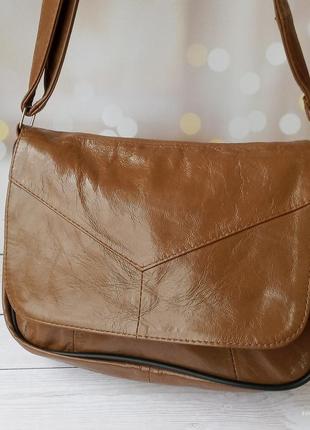 Женская сумка фотиния - сумка из натуральной лаковой кожи, цве...