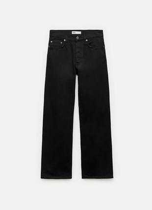 Круті джинси zara relaxed high-waist jeans - європ. 46