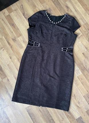 Классическое черное платье, сарафан, платье, 50 размер