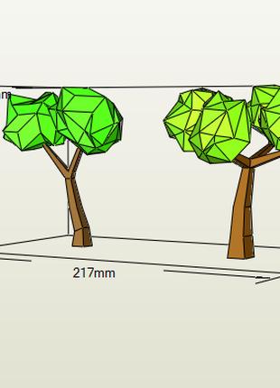 PaperKhan конструктор из картона 3D дерево растение Паперкрафт...