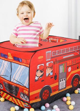 Детская Игровая Палатка Пожарный Автобус