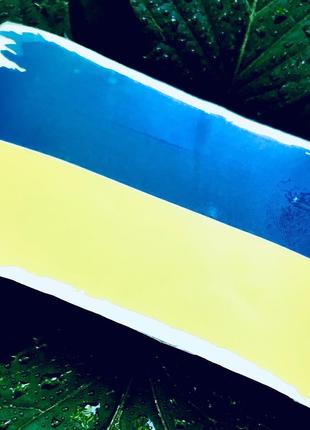 Патриотическая наклейка флаг Украины сине-желтый на авто, стек...