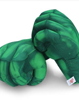 Огромные мягкие перчатки в виде кулаков Халка. Большие зеленые...
