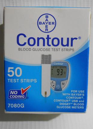 Тест-смужки Bayer Contour 7080G тест-полоски 50 шт. из США