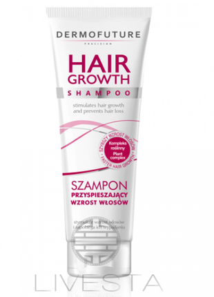 Укрепляющий шампунь для стимуляции роста волос для женщин derm...