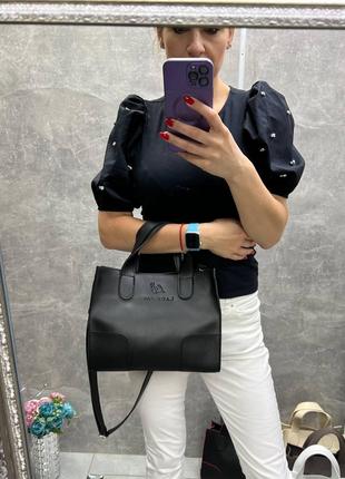 Черная - стильная молодежная удобная сумка Lady Bags в стиле T...