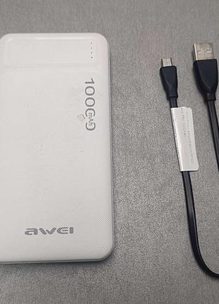 Универсальный внешний аккумулятор повербанк Б/У Awei P5K 10000mAh