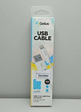 Зарядний пристрій Б/К Кабель USB Gelius One GP-UC117 Lightning...