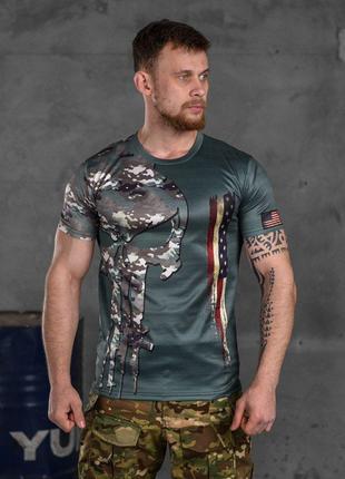 Тактическая потоотводящая футболка Punisher USA ВТ6621