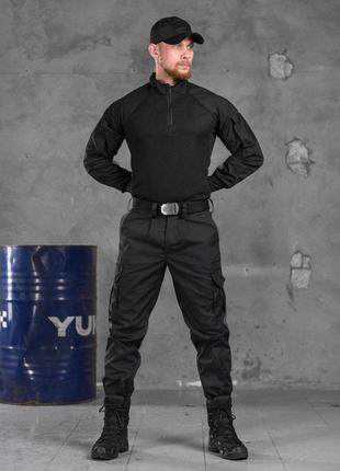 Тактический костюм squad black + бейсболка в подарок ВТ6596