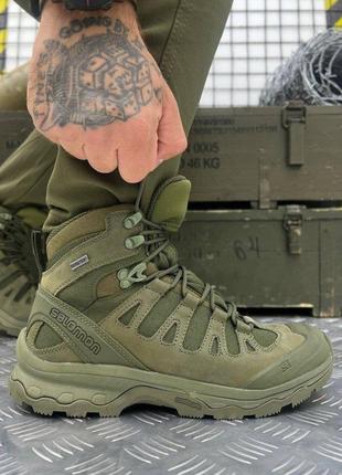 Берцы тактические Salomon Quest 4D GTX Forces 2 олива ВТ4369