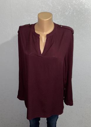 Бордовая блузка 16 размера