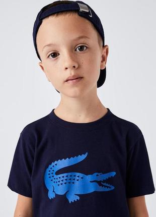Шикарная детская футболка синего цвета lacoste sport 8/128 см,...