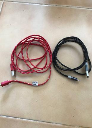 Шнур плетений мікро USB, кабель 1,5м та 1м