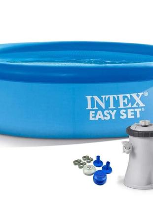 Надувной бассейн семейный 305х61см Intex Easy Set 28118 с филь...