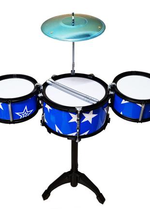 Детская игрушка Барабанная установка 1588(Blue) 3 барабана