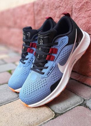 Nike pegasus trail сине черные кроссовки женские найк весенние...