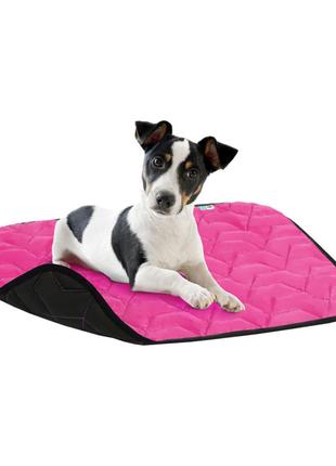 Подстилка AiryVest для собак, розовая-черная, размер L, 100х70 см