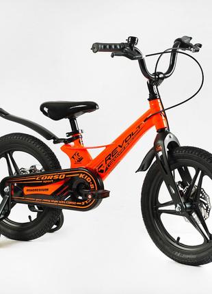 Дитячий велосипед Corso Revolt 16" магнієва рама, литі диски, ...