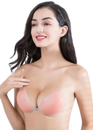Прозрачный силиконовый бюстгальтер free bra с застежкой