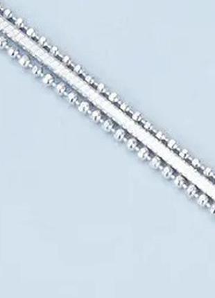 Многослойный серебряный браслет