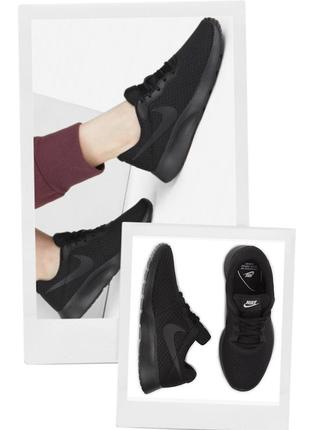 Оригинальн! женские кроссовки nike tanjun 812655-002 черные се...