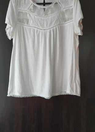 Жіноча біла блузка anany вишивка мереживо женская белая блуза ...