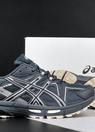 Asics gel-kahana 8 серые кроссовки мужские акс сетка кожа весе...