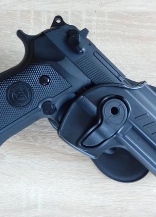 Пластиковая поясная кобура для пистолета Beretta M9/92 с замком