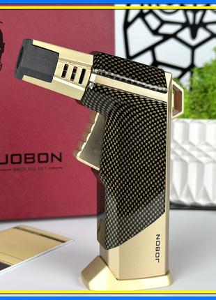 Газовая зажигалка автоген Jobon в подарочной коробке (33735-gold)
