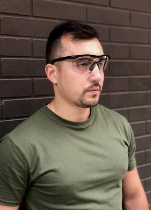Тактические очки армейские прозрачные антибликовые