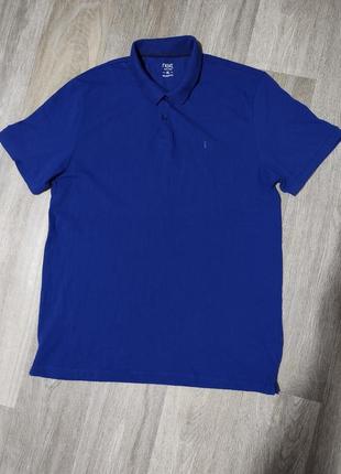 Мужская футболка / поло / next / regular fit / синяя футболка ...