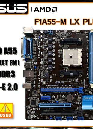 Материнская плата Asus F1A55-M LX Plus (sFM1, AMD A55 FCH, 2xPCI-