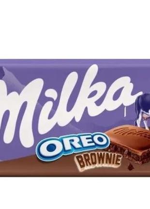 Шоколад молочный мilka oreo brownie 100г