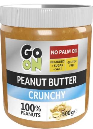 Арахисовая паста go on nutrition peanut butter crunchy 500 г