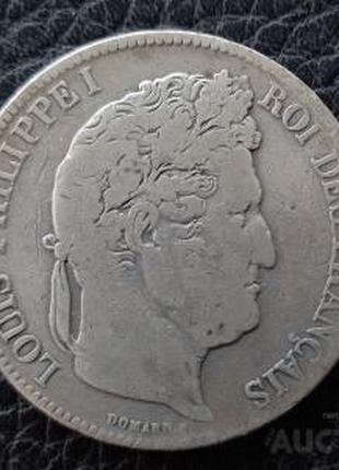 Королівство Франція 5 франків 1832 рік срібло 25 гр. 900 проби...