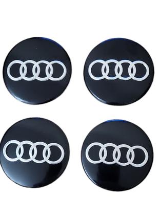 Наклейки на колпачки, заглушки, наклейки на диски Audi Ауди 55 мм